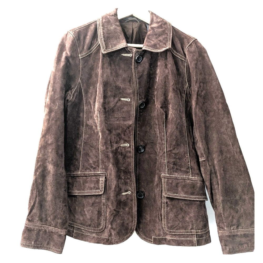 Chocolate Brown Suede Jacket